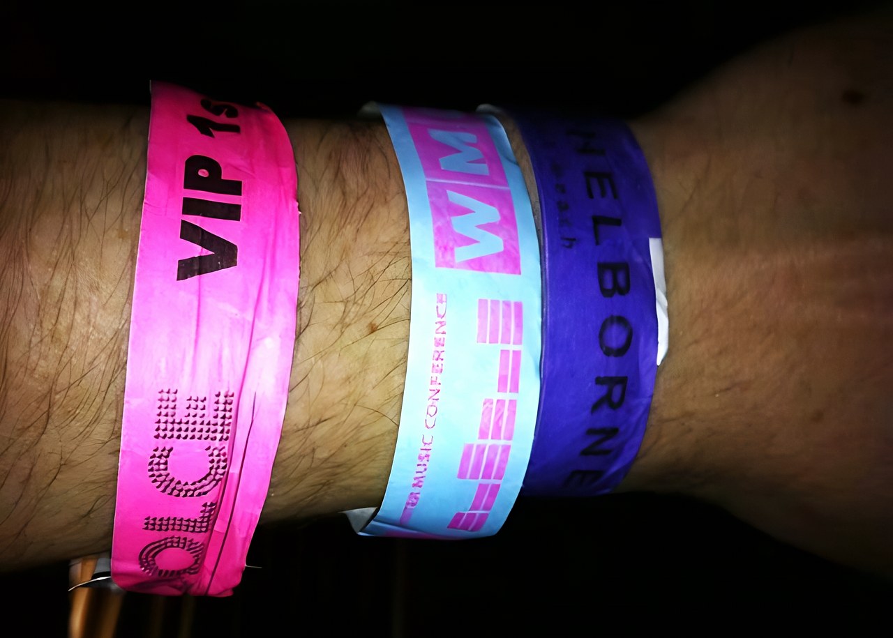 Wristbands: VIP, Winter Music Conference and Melbourne